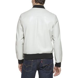 Chaqueta bomber de piel de cabra marrón personalizada y a la moda, chaqueta de cuero genuino para hombre de alta calidad, hecha en Pakistán. - Product Image 5