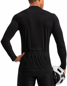 FuturesKing Intl. Men's White <b>Long</b> <b>Sleeve</b> Cycling <b>Vest</b> Anti-UV Polyester Silk Screen Printed Quick Dry Breathable Bike Base - Product Image 2