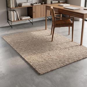 Tapis exclusif en laine tissée à la main, à boucles texturées, antidérapant, motif galets épais, pour salon moderne, chambre à coucher, décoration intérieure - Product Image 2
