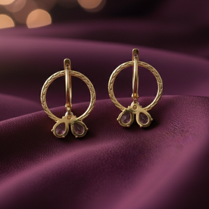 Pear Pink Hydro Earrings 925 <b>Sterling</b> <b>Silver</b> 18K Gold Plated Fashion Handmade Statement Earrings Gift for Women - Product Image 4