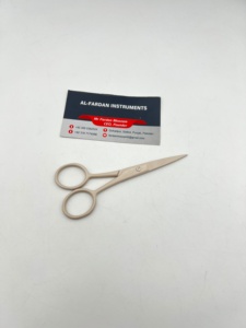 Nude Beige Color Eyebrow Eyelash <b>Extension</b> Used Trimming Scissors J2 Japanese Stainless Steel with Custom Logo Manicure Scissors - Product Image 5