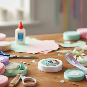 Nastro bianco da 1,5 cm 15Y per lavori artigianali - Product Image 2