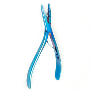 Alicates al por mayor de acero inoxidable anodizado azul para quitar extensiones de cabello, abridor de microanillos de múltiples orificios, herramienta de alicates para romper enlaces - Product Image 1