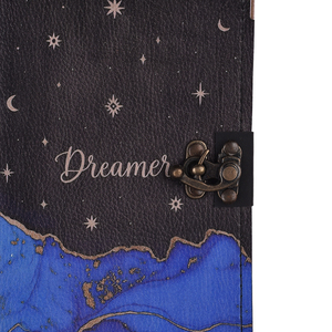 Dreamer Starry Night Lock <b>Diary</b> <b>A5</b> Cardboard Cover 100 Pages Handmade Journal Premium Vintage Notebook with Metal Lock for Dairy - Product Image 2