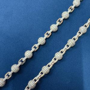 Luxury Tennis Chain White Gold Finish Moissanite Hip Hop <b>Necklace</b> for Men Women Iced <b>Statement</b> Jewelry Premium IGI Certified - Product Image 2