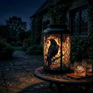 Outdoor Hanging <b>Lights</b> <b>Solar</b> Powered LED Garden Decorative LED Lamp Waterproof Metal <b>Tree</b> Track Leaf Lantern for Garden - Product Image 3