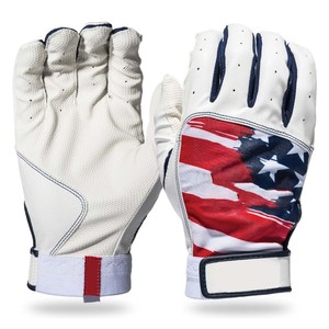 Wholesale Professional Baseball Batting Gloves Custom Logo Leather Baseball Batting Gloves Anti-Slip Grip Batting Gloves - Product Image 4