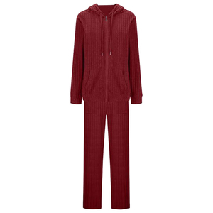 Survêtements de jogging en molleton pour femmes, 100% coton écologique, broderie de logo personnalisée, design 2 en 1, manches longues, tenue de sport - Product Image 1