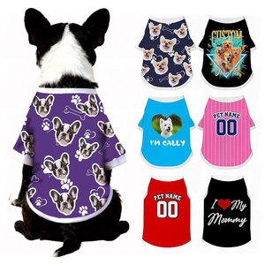 Personalized Dog Shirt Custom Pet Jersey with Name Photo Text Logo Fashionable Pullover <b>Tee</b> for Small Medium Large Dogs Cats - Product Image 1