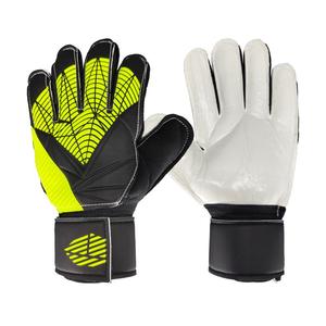 Custom White <b>Full</b> Finger PU Football Goalkeeper Gloves Blue Grip Pattern Hook Loop Adjustable Wrist Strap Non <b>Slip</b> Breathable - Product Image 4