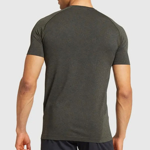 Camiseta Deportiva de Manga Corta para Hombre, Corte Ajustado, Secado Rápido, Cuello Redondo, Color Sólido, Impresión Digital, Logotipo Frontal - Product Image 5