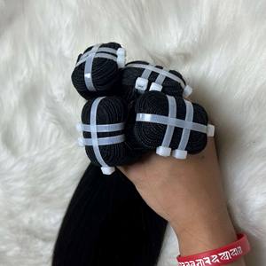 100% Qhair ชุดเครื่องถักทออัจฉริยะทำจากขนสีดำนุ่มลื่น - Product Image 4