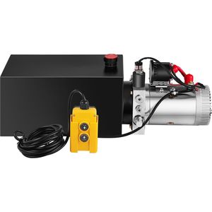Nuova Pompa Idraulica a Singolo Effetto da 10 Quarti con Pompa Elettrica e Serbatoio in Metallo per Rimorchio Ribaltabile - Product Image 3