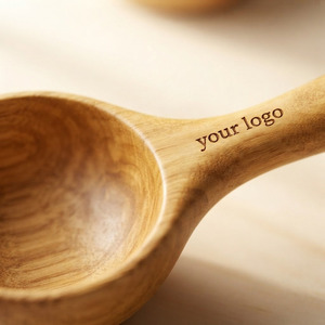 Custom Modern Eco-Friendly Wooden <b>Sauna</b> Water Ladle Long Handle Leather Hanging Strap Private Label <b>Accessory</b> Manufacturer OEM - Product Image 3