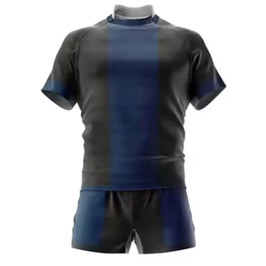 Nuevo Modelo de Uniformes de Rugby Ligeros, Ecológicos, de Secado Rápido y Absorción de Humedad, con Logotipo Personalizado por Sublimación, Color Rojo y Verde, Unisex - Product Image 1