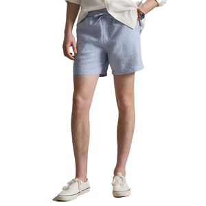 Premium Polo Prepster Linen Shorts Men Luxury Resort OEM Custom Preppy Summer Casual Fashion Bottoms Mid Waist <b>Elastic</b> Waist - Product Image 2