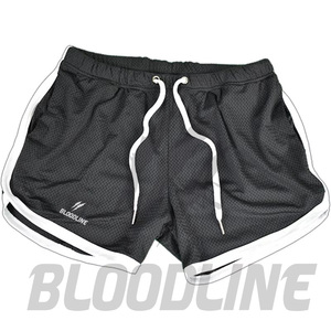 Bermuda en PU pour homme BLOODLINE, taille mi-haute élastique, style décontracté avec poches, 220g non tissé - Product Image 3