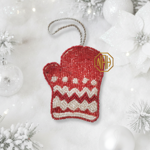 Adorno Colgante de Campana con Cuentas, Decoración Clásica para Árbol de Navidad, Hecho a Mano con Diseño de Bayas de Acebo - Product Image 4