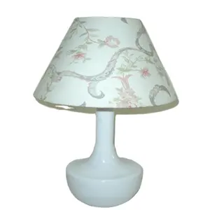 Weiße Marmor basierte Schlafzimmer Nachttisch lampe Metall dekorative Stoff Tisch lampe Hotel Luxus beleuchtung