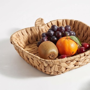 Plateau de rangement tressé en jacinthe d'eau motif citrouille, panier de présentation de fruits pour la décoration intérieure, Halloween - Product Image 4