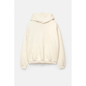 VINTAGE BROWN New High Quality Longsleeve Wide fit <b>Acid</b> Washed <b>Dropped</b> Shoulders Ribbed Cuffs and Hem Cropped Pullover Hoodie - Product Image 5