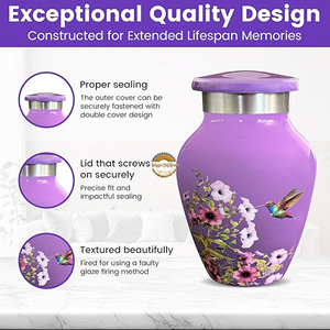 Luxury Brass <b>Memorial</b> Urn for Lasting Tribute Handcrafted Stainless Steel Funeral Urn Decorative Metal Cremation Urn - Product Image 6