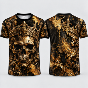 เสื้อยืด NAVISTA SPORTS สำหรับผู้ชาย แบบซับลิเมชั่น แขนสั้น คอกลม สีแดงดำ ลายอินทรี  ผ้าโพลีเอสเตอร์ 100% ป้องกันรังสียูวี แห้งเร็ว - Product Image 5