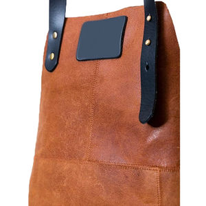 Delantal de cuero antiencogimiento, precio mayorista, superventas, logotipo personalizado, talla grande, material suave, nuevo diseño de moda - Product Image 6