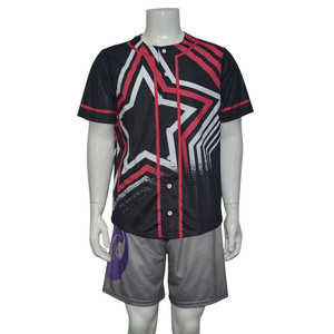 Custom Sublimation Baseball Jersey Breathable Polyester Team Uniform Button <b>Down</b> Athletic Baseball Shirt for Clubs Training - Product Image 4