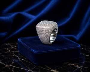 925 Sterling <b>Silver</b> Gold Plated Iced Out Moissanite Wedding <b>Ring</b> for <b>Men</b> VVS D Color Hip Hop Statement Luxury Custom Jewelry - Product Image 6