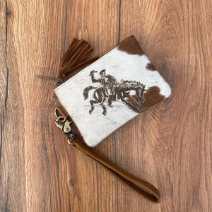 กระเป๋าคลัทช์สำหรับผู้หญิงหนังแท้แบบตะวันตกมีพู่ประดับด้วยเลเซอร์กระเป๋าคลัทช์หนังวัวสินค้ามาใหม่2024 - Product Image 2