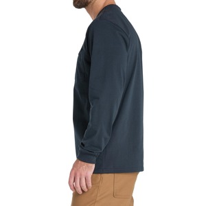 Camiseta Básica de Manga Larga para Hombre de Alta Calidad, Cuello Redondo, Estilo Ajustado, Algodón Elástico, Suave y Transpirable, Informal - Product Image 3
