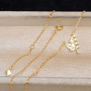 Collar de Plata 925 con Diseño de Hoja y Cadena de 2-2.5 mm, Accesorios para Joyería de Perlas, Semiterminado 5849, Bandeja Hueca Sin Perforar - Product Image 3