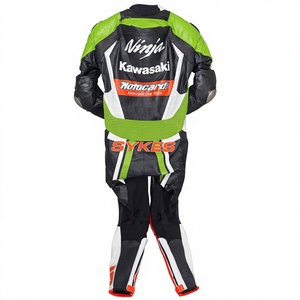 ชุดจั๊มสูทขี่มอเตอร์ไซค์ Tom Sykes Rawasaki 1 ชิ้น ทำจากหนังวัว/หนังจิงโจ้ สำหรับขี่มอเตอร์ไซค์/ขี่วิบาก พร้อมเกราะป้องกันระดับ 2 สำหรับนักขี่มอเตอร์ไซค์ - Product Image 2