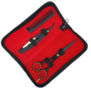 Tijeras de Peluquería Profesionales de Acero Inoxidable de Alta Calidad, Color Negro y Dorado, Personalizadas, Tijeras de Entresacar, Tamaño Personalizado - Product Image 2