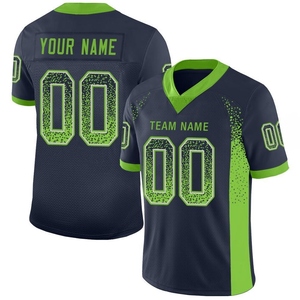 Wholesale Direct OMMIZ INDUSTRY Custom Navy <b>Neon</b> Green-Gray Drift Fashion Football Jersey - Product Image 1