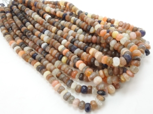 Perles rondes lisses en pierre de lune naturelle multi-tons, brin de 16 pouces, vente en gros, nouvelle arrivée, pierres précieuses pour la fabrication de bijoux, pierres en vrac - Product Image 6