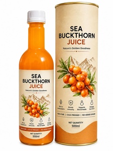 Jus d'argousier premium 500ml pressé à froid, complément bien-être naturel à base de plantes, sans sucre ajouté, OEM ODM, pur de l'Himalaya - Product Image 1