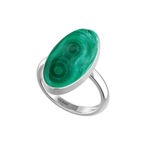 925 Sterling Silver Children's Ring Bezel Setting Malachite Gemstone Mix Shapes Classic Wedding Party Trendy Fashionable Unisex - Product Image 3