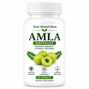 Cápsulas de Amla de Marca Privada, Suplemento Dietético Herbal Vegano, Antioxidante Natural, OEM ODM - Product Image 3