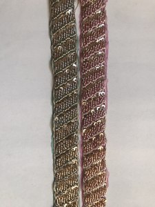 Exquisite Hand-Embellished Eco-Friendly Floral Fancy Romantic Scalloped Lace <b>Trim</b> Pearl Precision Beadwork Premium Sheer Mesh - Product Image 3