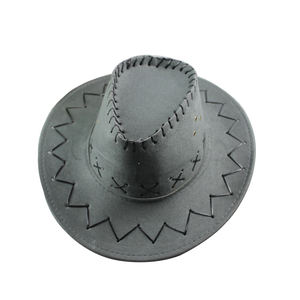 Chapeaux de cowboy américains personnalisés en cuir suédé rose uni pour hommes adultes - Product Image 3