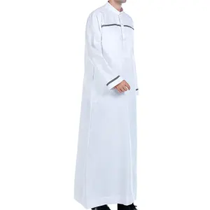 Túnica Islámica Transpirable para Hombre, la Más Vendida, de Algodón, Venta al por Mayor, Jubba Eid, Talla Grande, Largo hasta el Tobillo, Étnica, Antipilling - Product Image 4