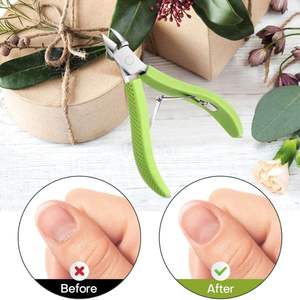 Cortacutículas Profesional de Acero Inoxidable con Mango Verde <span class=keywords><strong>Lima</strong></span>, Cortador de Uñas Ergonómico, Removedor de Piel Muerta para Manicura - Product Image 6