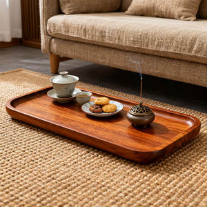 Acacia Wood Plant Pattern Rectangular <b>Storage</b> Platters <b>Trays</b> for Home Decor Food Vegetables Fruit-Anniversary & Bar Mitzvah Gift - Product Image 6