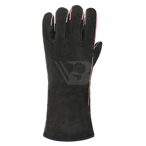 Customized Logo Good Quality Leather Welding Safety <b>Gloves</b> Fireproof Industrial Construction Welder Working <b>Gloves</b> Anti-Cut - Product Image 2