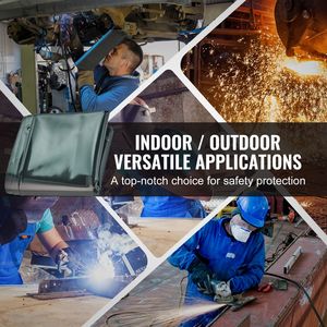 Cadre de protection pour soudure en vinyle ignifuge 6 x 8 avec 4 roues pivotantes, fournitures de soudage pour une mobilité pratique - Product Image 2