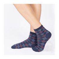 Chaussettes habillées en coton mélangé de la taille de l'équipage du fabricant italien pour les femmes Slouch Socks Everyday Winter Situation Woven Technics