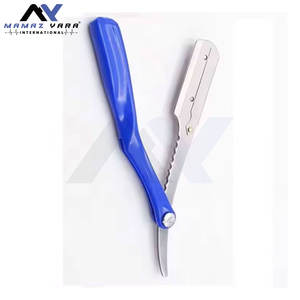 มีดโกนหนวดแบบมืออาชีพ ใบมีดตรง พับได้ ด้ามจับถนัดมือ สำหรับโกนหนวดเครา ตกแต่งหนวด คุณภาพระดับร้านเสริมสวย - Product Image 2