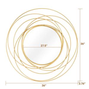 กระจกตกแต่งผนังรูปทรงเกลียวเหล็กสีทองสไตล์โมเดิร์นหรูหรา สำหรับตกแต่งบ้าน กำลังเป็นที่นิยมในปี 2026 - Product Image 4
